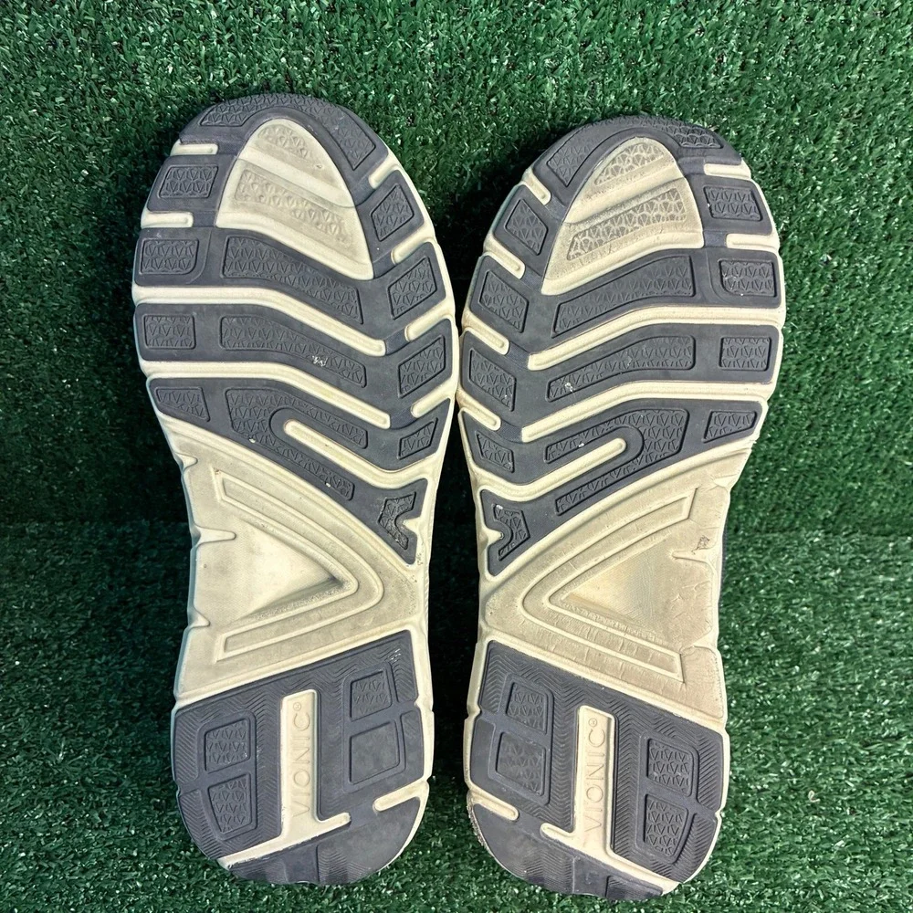 Vionic Walk Max Orthotic Arch Support Mesh Active Walking Sneakers Grey Mens 10